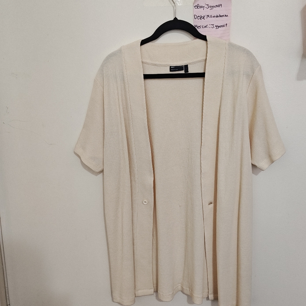 ASOS DESIGN oversized waffle wrap jerseyshirt Cardigan Size Large Men's Fashion